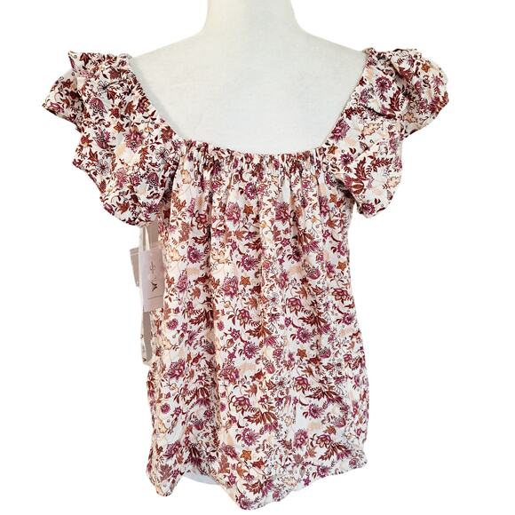 Jessica Simpson Violetta Flutter Sleeve Top - Picture 7 of 8